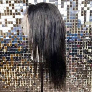 Natural Black 13x6 Lace Front Wig 18 Inch Human Hair Straight